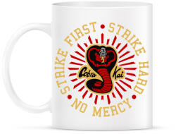 printfashion Strike first, Strike hard, No mercy - Cobra Kai - Bögre - Fehér (4580182)