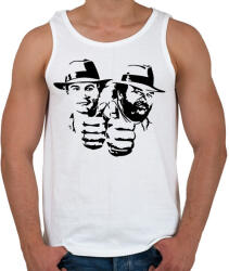 printfashion Bud Spencer and Terence Hill - Black - Férfi atléta - Fehér (2254276)