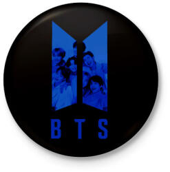 printfashion bts-kék - Kitűző, hűtőmágnes - Fekete (5600657)
