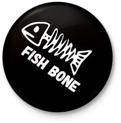 printfashion fish bone - Kitűző, hűtőmágnes - Fekete (6029167)