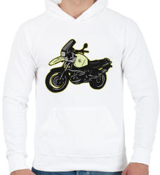 printfashion BMW r1100 gs - Férfi kapucnis pulóver - Fehér (2879431)