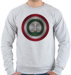 printfashion Hungarika kapitány - Férfi pulóver - Sport szürke (816651)