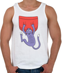 printfashion Macska zseb - Férfi atléta - Fehér (13098988)