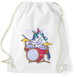 printfashion Unikornis dobos - Sportzsák, Tornazsák - Fehér (6379136)