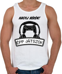 printfashion Hagyj békén épp játszok - Férfi atléta - Fehér (7456492)