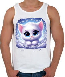 printfashion Cuki cicus - Férfi atléta - Fehér (14923570)