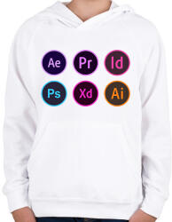 printfashion Grafikusoknak - Gyerek kapucnis pulóver - Fehér (2436369)