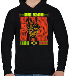 printfashion Boris Brejcha minimal - Férfi kapucnis pulóver - Fekete (14561187)