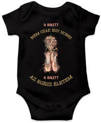 printfashion A balett nem csak egy hobbi - Baba Body - Fekete (7166461)