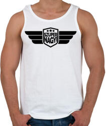 printfashion Szuper Nagyi - Férfi atléta - Fehér (2140242)