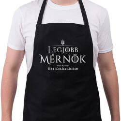 printfashion got-legjobb-mernok-white - Kötény - Fekete (4927108)