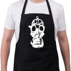 printfashion Metro Toxic Gas Mask (Fehér) - Kötény - Fekete (4928031)