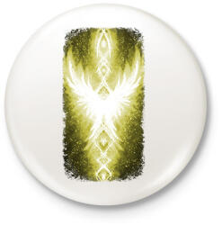 printfashion Szivárvány Híd - citrom - Kitűző, hűtőmágnes - Fehér (16005040)