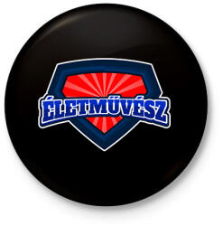 printfashion ÉLETMŰVÉSZ - Kitűző, hűtőmágnes - Fekete (10418134)