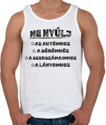 printfashion Ne nyúlj - Férfi atléta - Fehér (13775866)