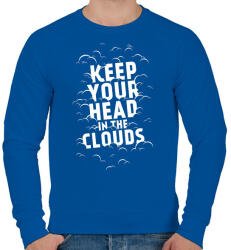 printfashion Clouds - Férfi pulóver - Királykék (382078)