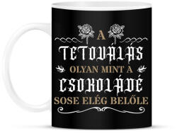 printfashion Tetoválás - Csokoládé - Bögre - Fekete (12607793)