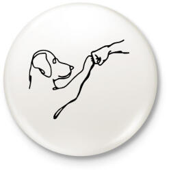 printfashion kutyabarát fehér - Kitűző, hűtőmágnes - Fehér (15674497)