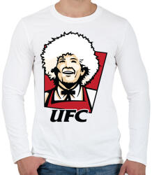 printfashion KFC Khabib - Férfi hosszú ujjú póló - Fehér (3587167)