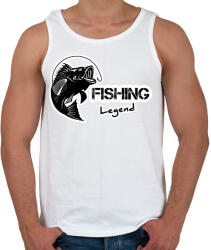 printfashion Fishing legend - Férfi atléta - Fehér (5992174)