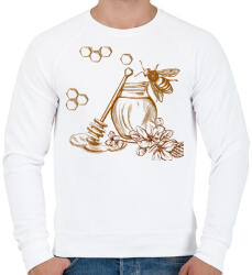 printfashion Méhész - Férfi pulóver - Fehér (13756060)