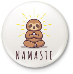 printfashion Namaste - Lajháros - Kitűző, hűtőmágnes - Fehér (6593526)