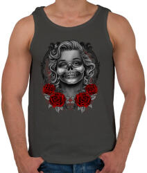 printfashion Monroses Skull - Férfi atléta - Sötétszürke (368074)