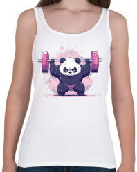 printfashion Gyúrós panda - Női atléta - Fehér (14250754)