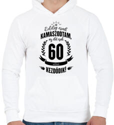 printfashion kamasz-60-black - Férfi kapucnis pulóver - Fehér (614015)