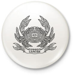 printfashion Rák - Kitűző, hűtőmágnes - Fehér (13796501)