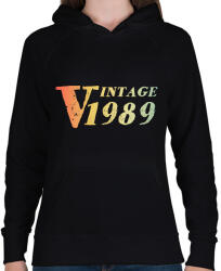 printfashion 1989 - Női kapucnis pulóver - Fekete (12096422)
