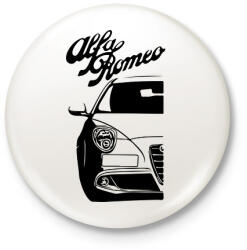 printfashion Alfa Romeo Mito - Black - Kitűző, hűtőmágnes - Fehér (13780426)