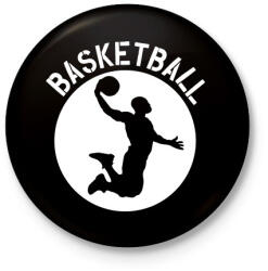 printfashion Kosaras - Kitűző, hűtőmágnes - Fekete (3096091)