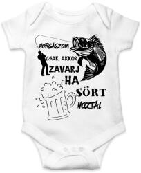 printfashion Horgászom csak akkor zavarj ha sört hoztál - Baba Body - Fehér (4712115)