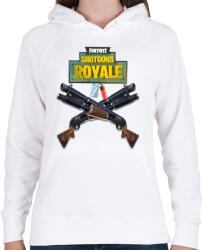 printfashion Shotguns Fortnite - Női kapucnis pulóver - Fehér (2440354)