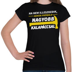 printfashion Nagyobb kalapáccsal - Női póló - Fekete (9900852)