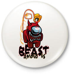 printfashion Among us beast among us 2 - Kitűző, hűtőmágnes - Fehér (4154547)