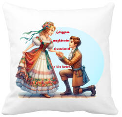 printfashion Lánykérés - Párnahuzat, Díszpárnahuzat - Fehér (15536604)