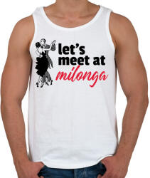 printfashion Találkozzunk a Milongán - Férfi atléta - Fehér (11503899)