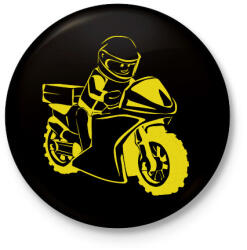 printfashion lego sárga - Kitűző, hűtőmágnes - Fekete (3104147)