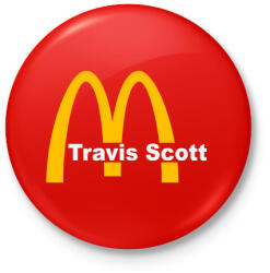 printfashion McTravis - Kitűző, hűtőmágnes - Piros (3232103)