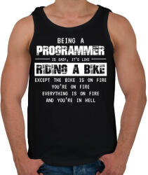 printfashion Being a programmer (white) - Férfi atléta - Fekete (7239556)