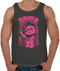 printfashion Pszicho medve - Férfi atléta - Sötétszürke (83845)