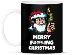 printfashion MERRY FUCKING CHRISTMAS 4 - Bögre - Fekete (10827243)