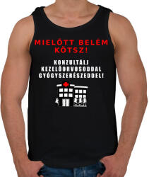 printfashion MIELŐTT BELÉM KÖTSZ - Férfi atléta - Fekete (1505455)