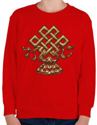 printfashion végtelen lótusz - Gyerek pulóver - Piros (4876720)