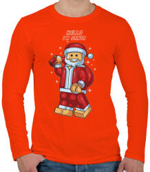printfashion Lego Télapó - Férfi hosszú ujjú póló - Narancs (139342)