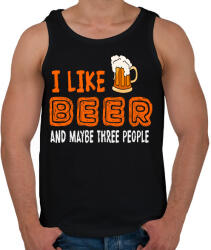 printfashion i like beer - Férfi atléta - Fekete (16232278)