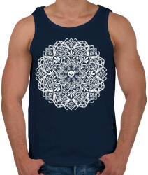 printfashion Koponyás mandala - Férfi atléta - Sötétkék (134240)