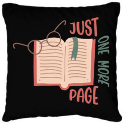 printfashion Just one more page - Csak még egy oldalt - Párnahuzat, Díszpárnahuzat - Fekete (7260972)